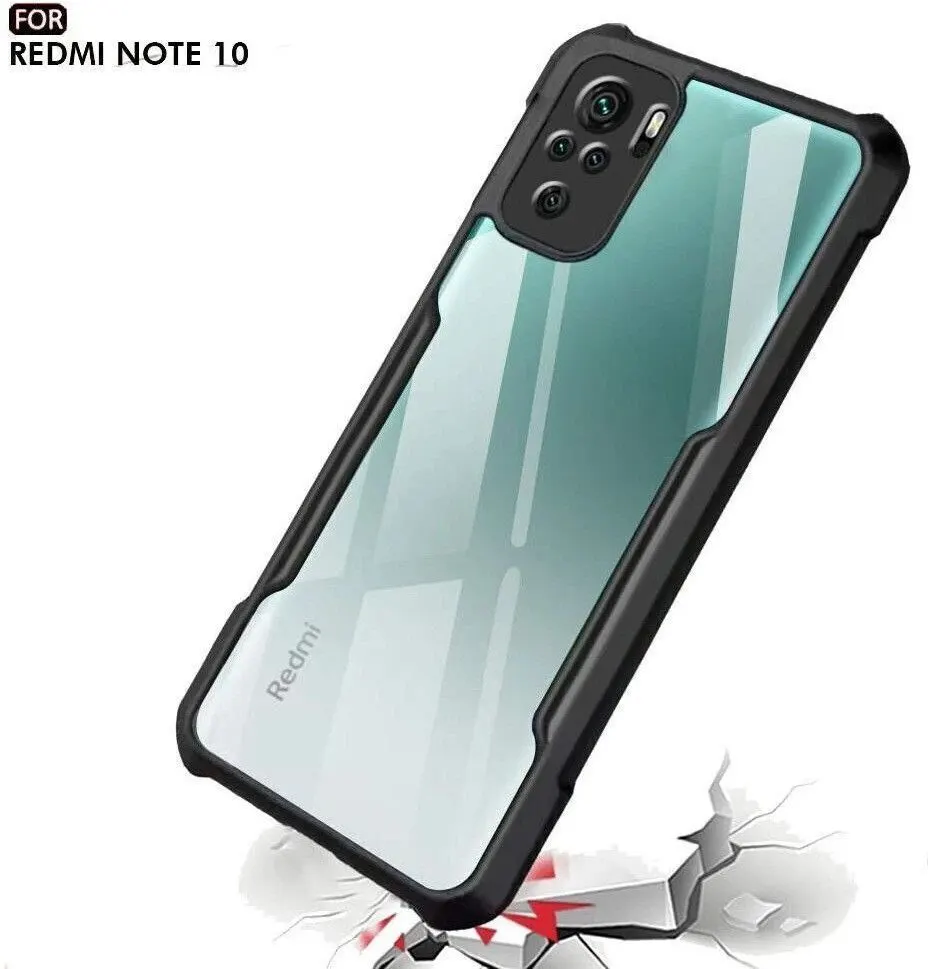 Micvir Back Cover for Mi Redmi Note 10S (Transparent, Black, Shock Proof, Polycarbonate, Pack of: 1) — image 2 of 5