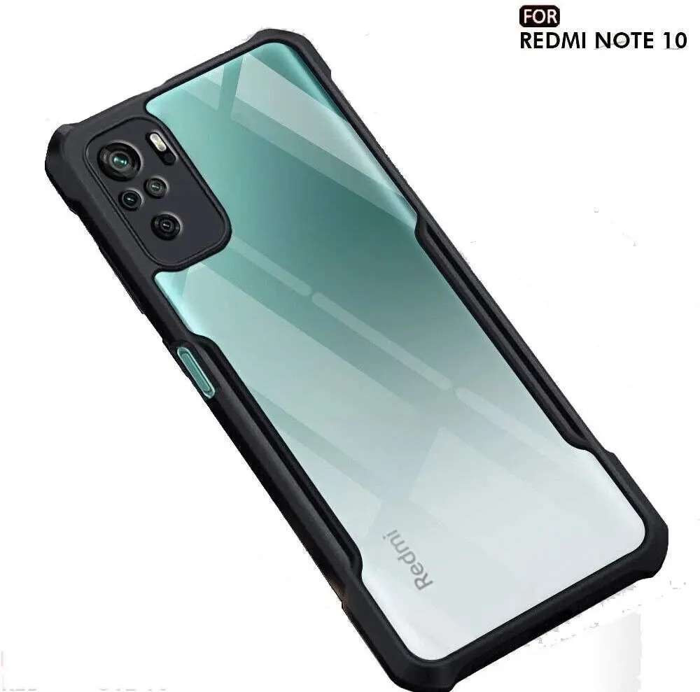 Micvir Back Cover for Mi Redmi Note 10S (Transparent, Black, Shock Proof, Polycarbonate, Pack of: 1) — image 3 of 5