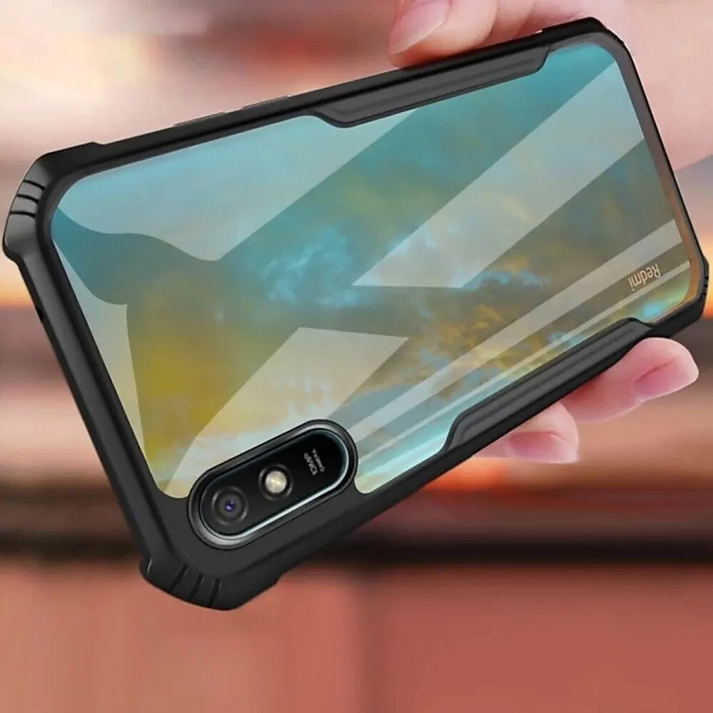 Micvir Back Cover for Mi Redmi 9A (Transparent, Black, Shock Proof, Polycarbonate, Pack of: 1) — image 4 of 4