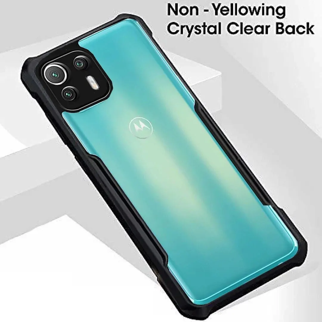 Micvir Back Cover for Motorola Edge 20 Fusion (Transparent, Black, Shock Proof, Polycarbonate, Pack of: 1) — image 3 of 5