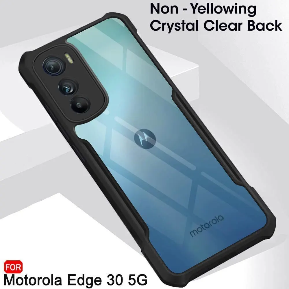 Micvir Back Cover for Motorola Edge 30 (Transparent, Black, Shock Proof, Polycarbonate, Pack of: 1) — image 3 of 5