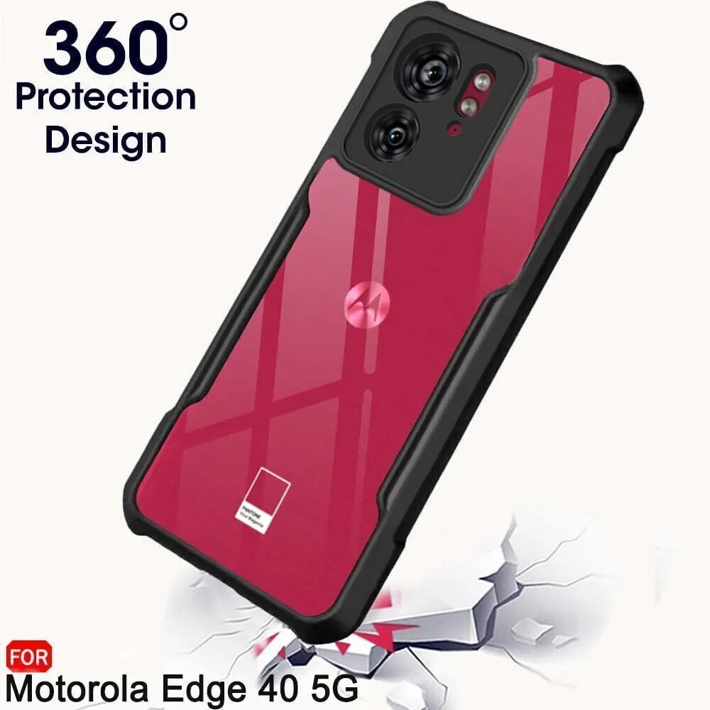 Micvir Back Cover for Motorola Edge 40 (Transparent, Black, Shock Proof, Polycarbonate, Pack of: 1) — image 2 of 5