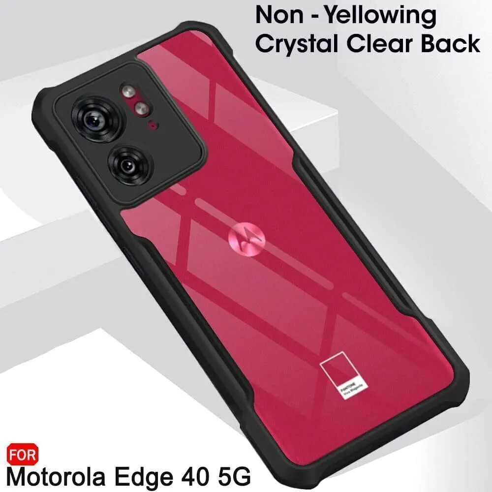 Micvir Back Cover for Motorola Edge 40 (Transparent, Black, Shock Proof, Polycarbonate, Pack of: 1) — image 3 of 5