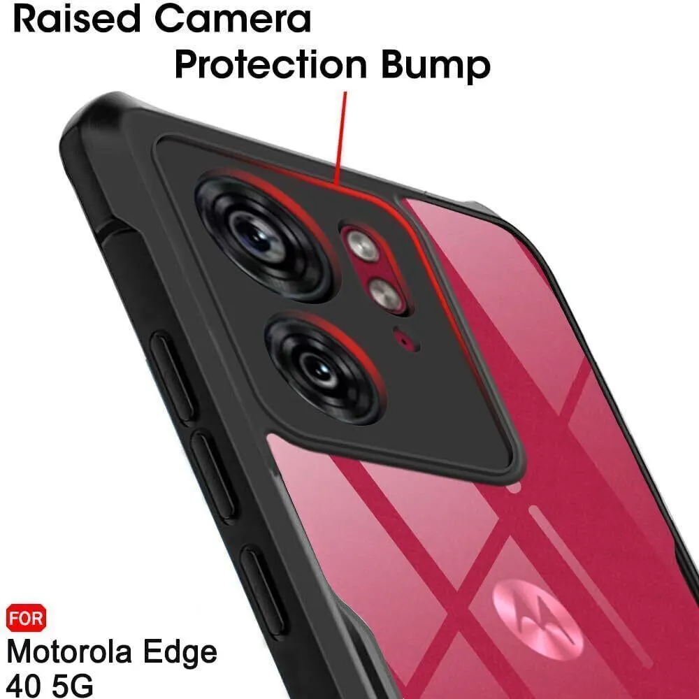 Micvir Back Cover for Motorola Edge 40 (Transparent, Black, Shock Proof, Polycarbonate, Pack of: 1) — image 4 of 5
