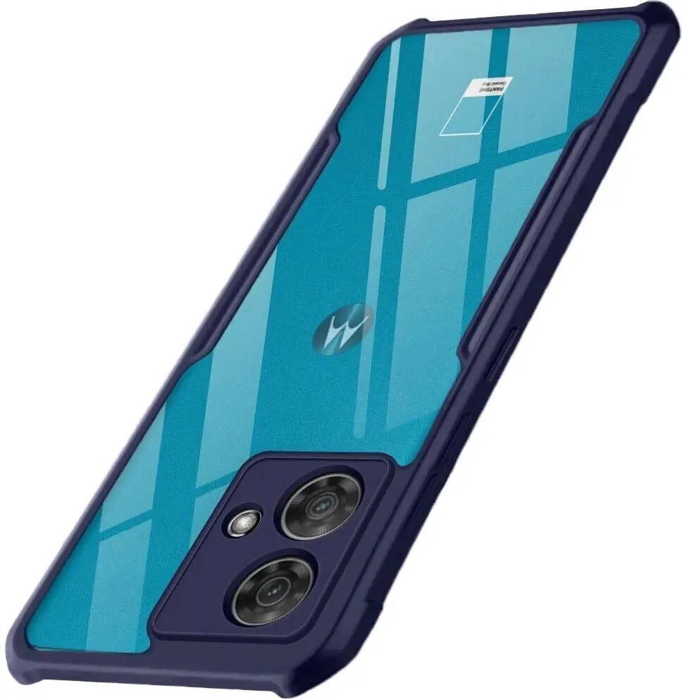 Micvir Back Cover for MOTOROLA Edge 40 Neo (Transparent, Blue, Shock Proof, Polycarbonate, Pack of: 1)
