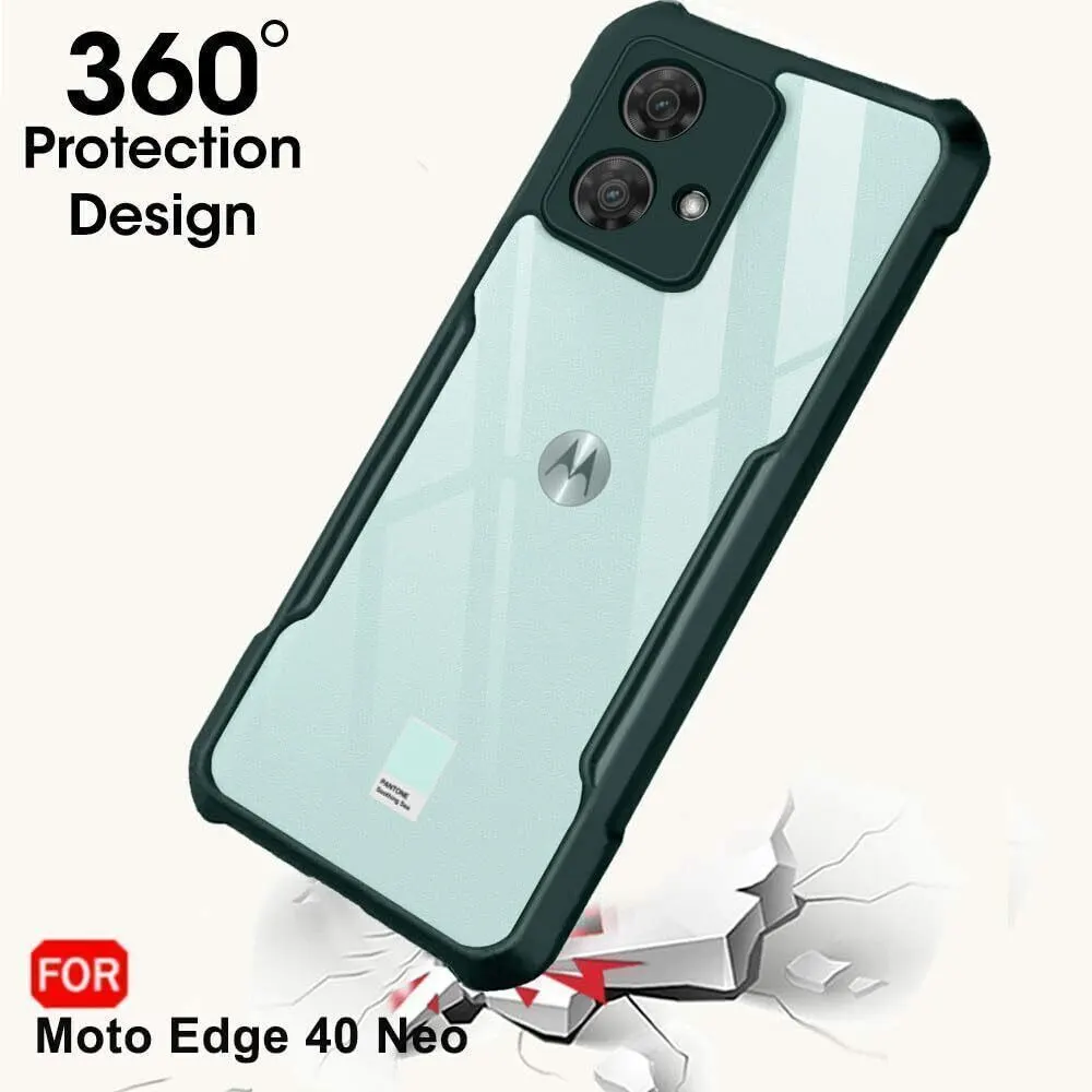 Micvir Back Cover for MOTOROLA Edge 40 Neo (Transparent, Green, Shock Proof, Polycarbonate, Pack of: 1) — image 2 of 5