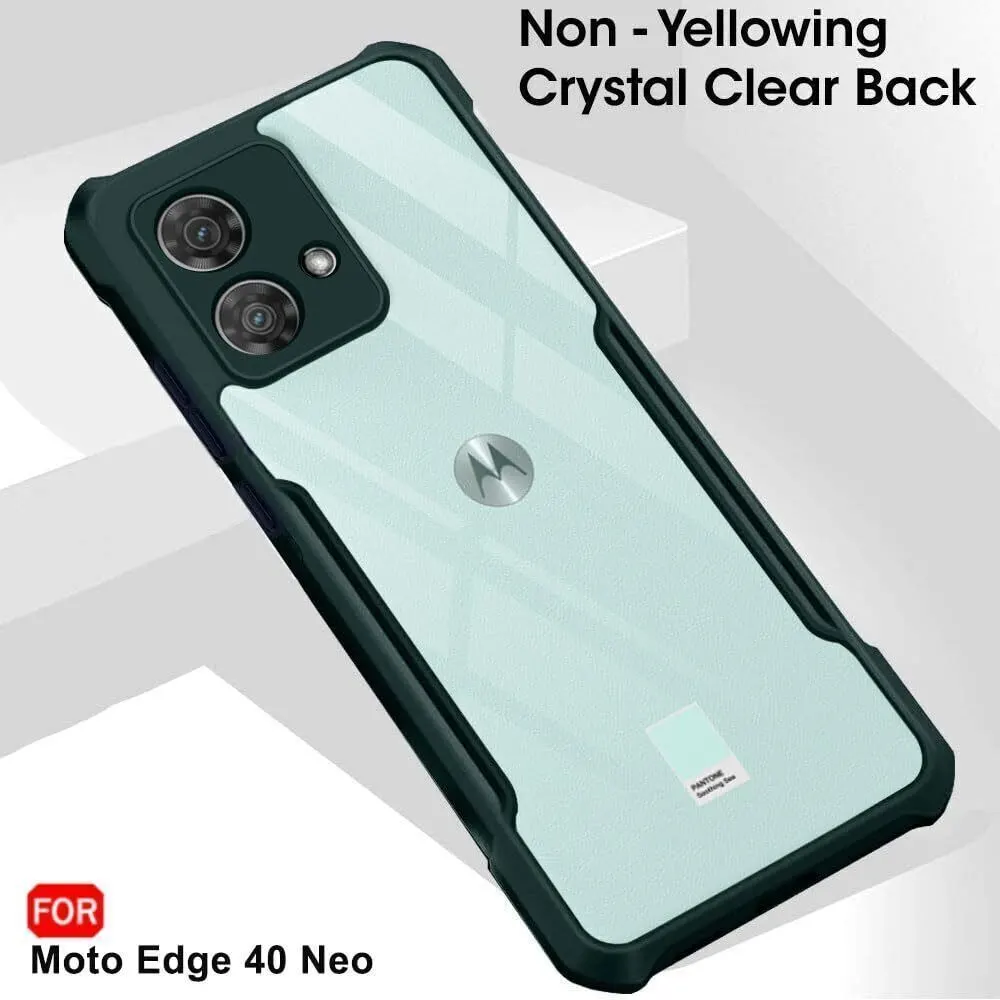 Micvir Back Cover for MOTOROLA Edge 40 Neo (Transparent, Green, Shock Proof, Polycarbonate, Pack of: 1) — image 3 of 5
