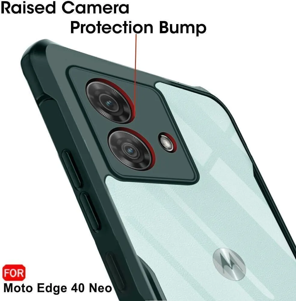 Micvir Back Cover for MOTOROLA Edge 40 Neo (Transparent, Green, Shock Proof, Polycarbonate, Pack of: 1) — image 4 of 5