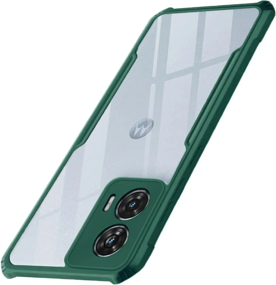 Micvir Back Cover for Motorola Edge 50 Fusion (Green, Shock Proof, Polycarbonate, Pack of: 1)