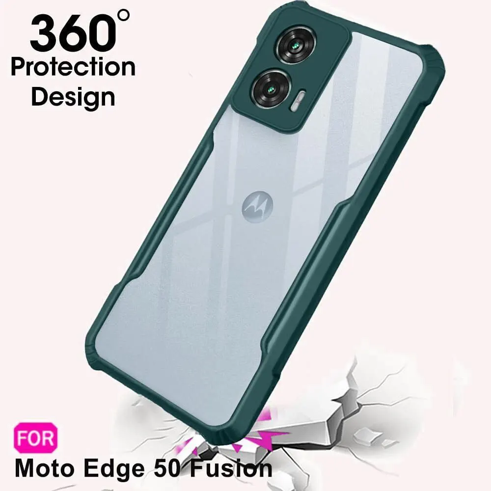 Micvir Back Cover for Motorola Edge 50 Fusion (Green, Shock Proof, Polycarbonate, Pack of: 1) — image 2 of 5