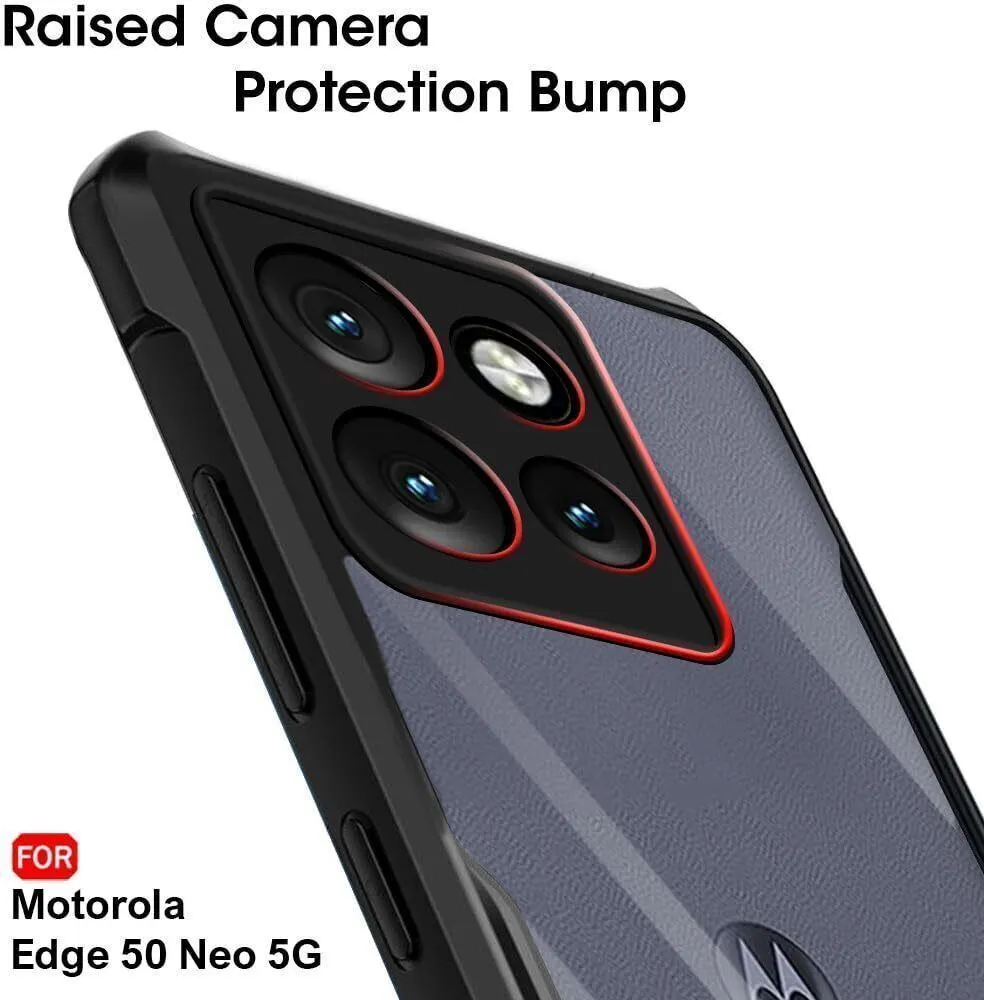 Micvir Back Cover for Motorola Edge 50 Neo (Transparent, Black, Shock Proof, Polycarbonate, Pack of: 1) — image 4 of 5