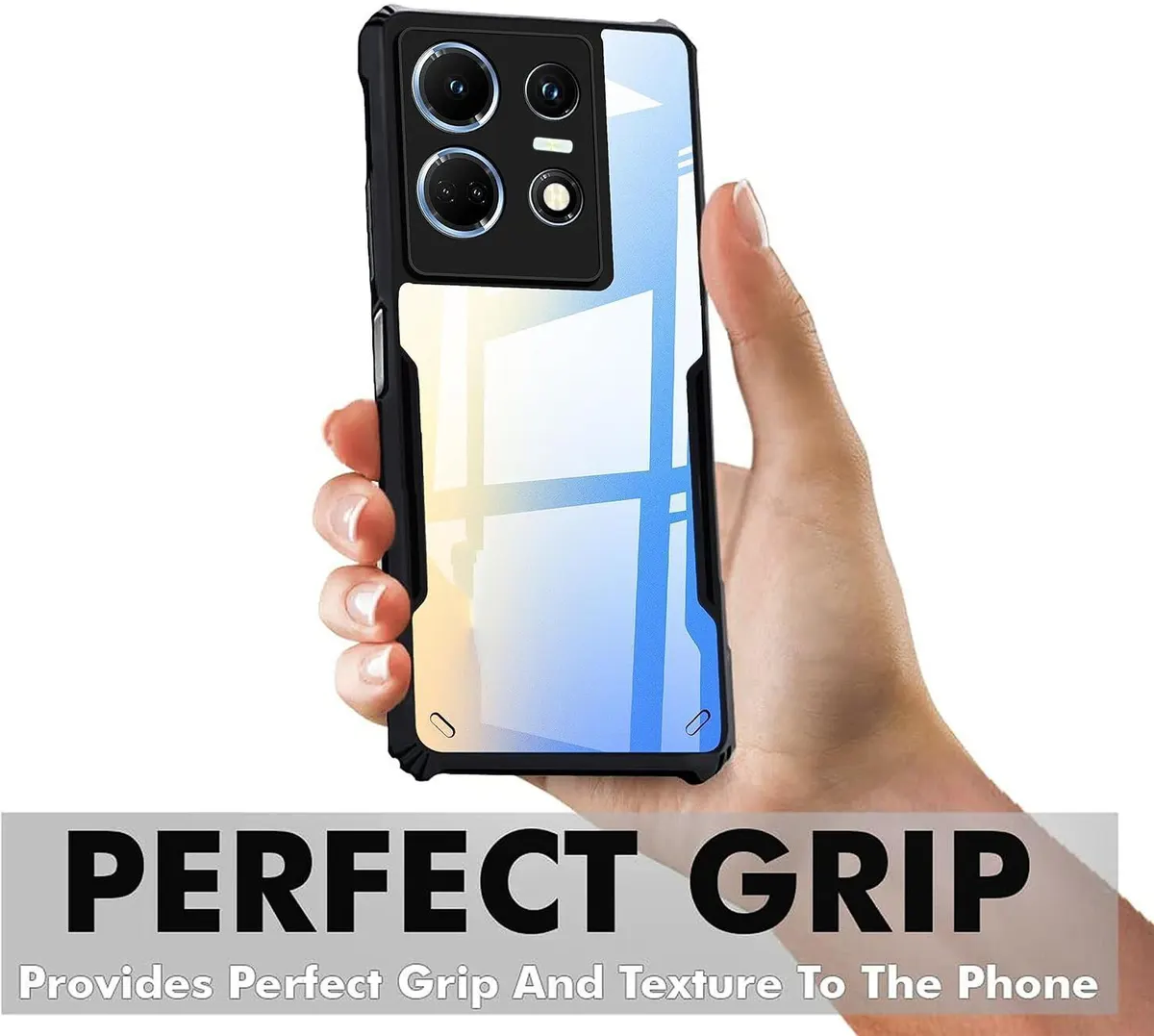 Micvir Back Cover for Motorola Edge 50 Pro 5G (Transparent, Black, Shock Proof, Polycarbonate, Pack of: 1) — image 2 of 5
