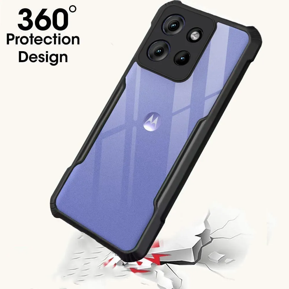 Micvir Back Cover for MOTOROLA Edge 50 (Transparent, Black, Shock Proof, Polycarbonate, Pack of: 1) — image 2 of 5