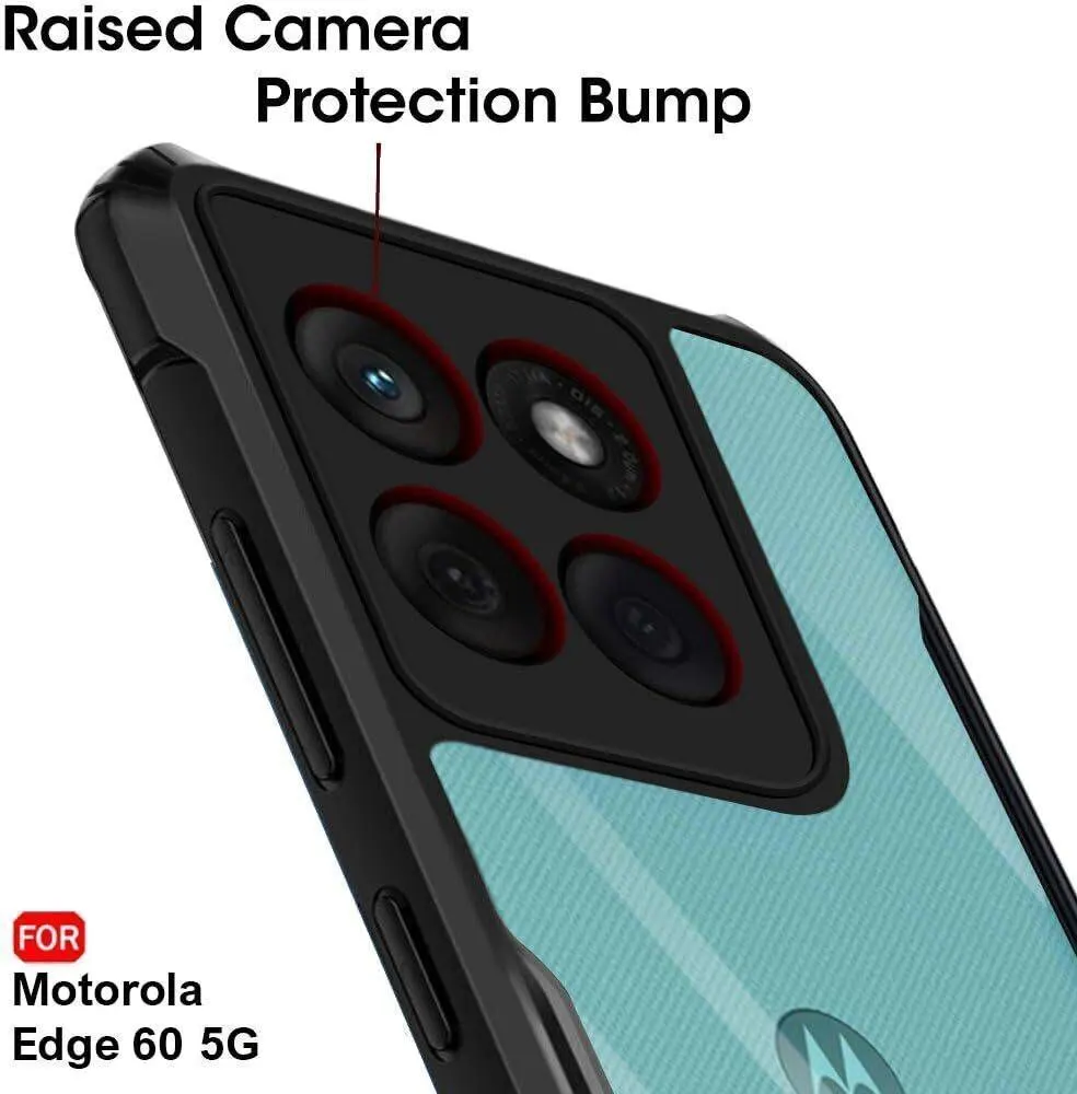 Micvir Back Cover for Motorola Edge 60 5G (Transparent, Black, Shock Proof, Polycarbonate, Pack of: 1) — image 4 of 5