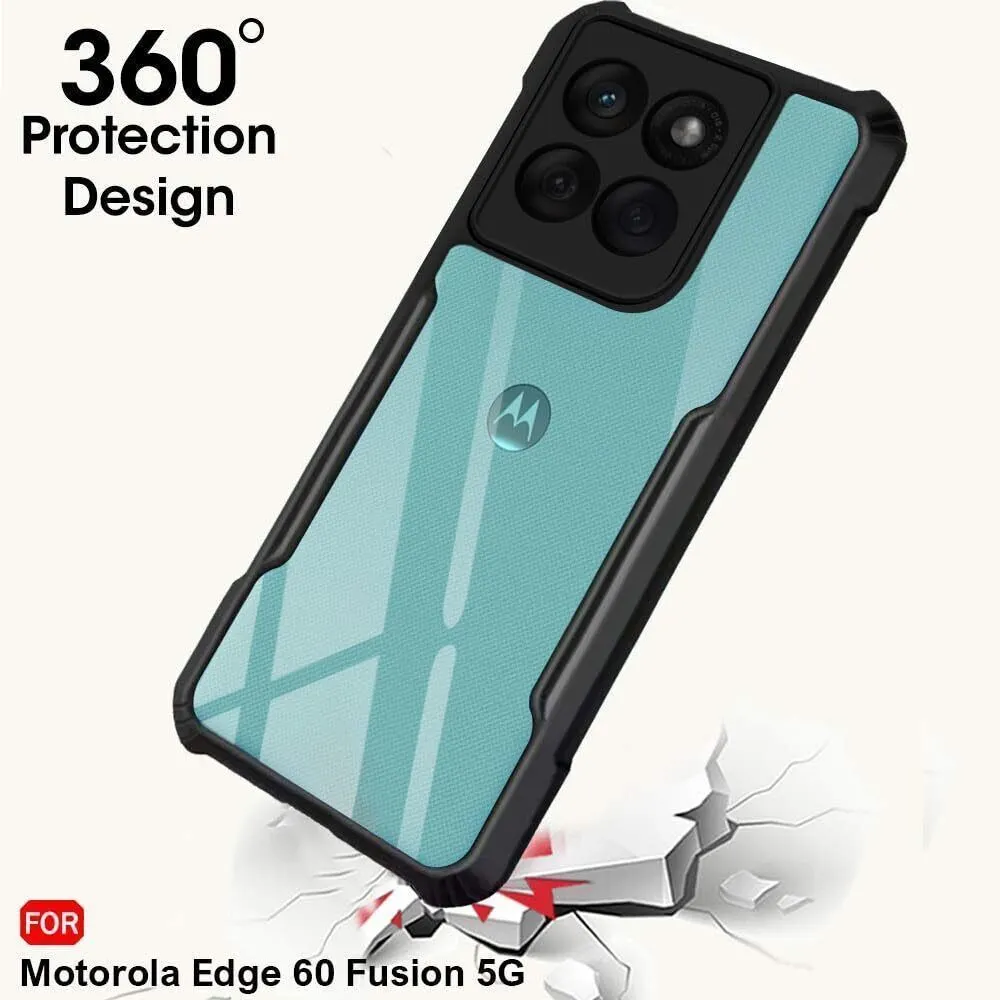 Micvir Back Cover for MOTOROLA Edge 60 Fusion 5G (Transparent, Black, Shock Proof, Polycarbonate, Pack of: 1) — image 2 of 5