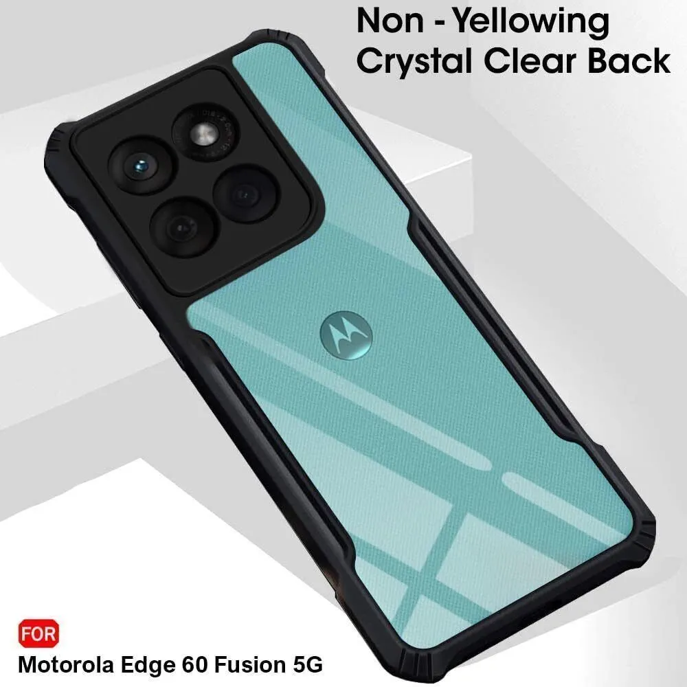Micvir Back Cover for MOTOROLA Edge 60 Fusion 5G (Transparent, Black, Shock Proof, Polycarbonate, Pack of: 1) — image 3 of 5