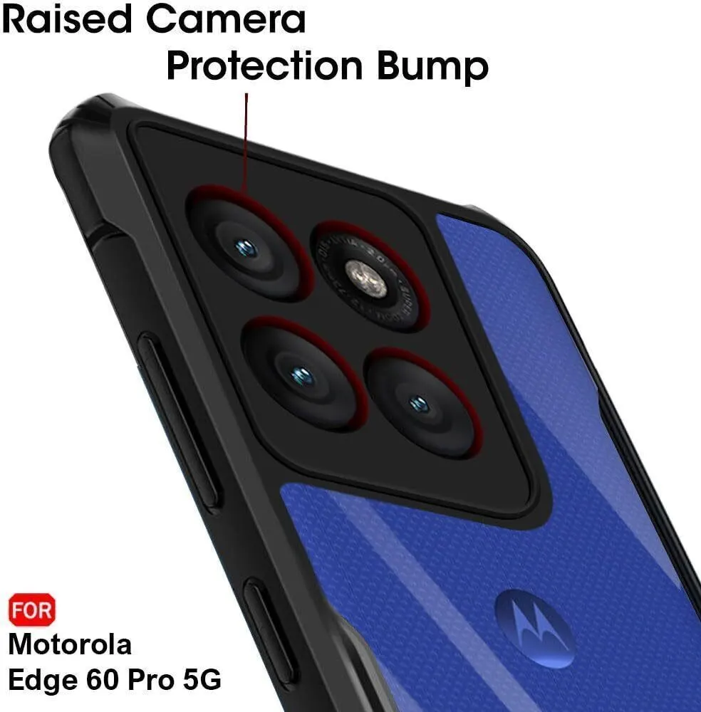 Micvir Back Cover for Motorola Edge 60 Pro 5G (Transparent, Black, Shock Proof, Polycarbonate, Pack of: 1) — image 4 of 5