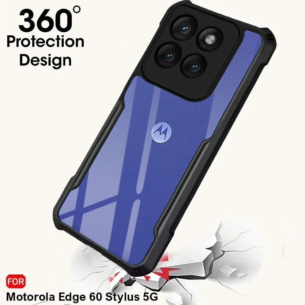 Micvir Back Cover for MOTOROLA Edge 60 Stylus (Transparent, Black, Shock Proof, Polycarbonate, Pack of: 1) — image 2 of 5