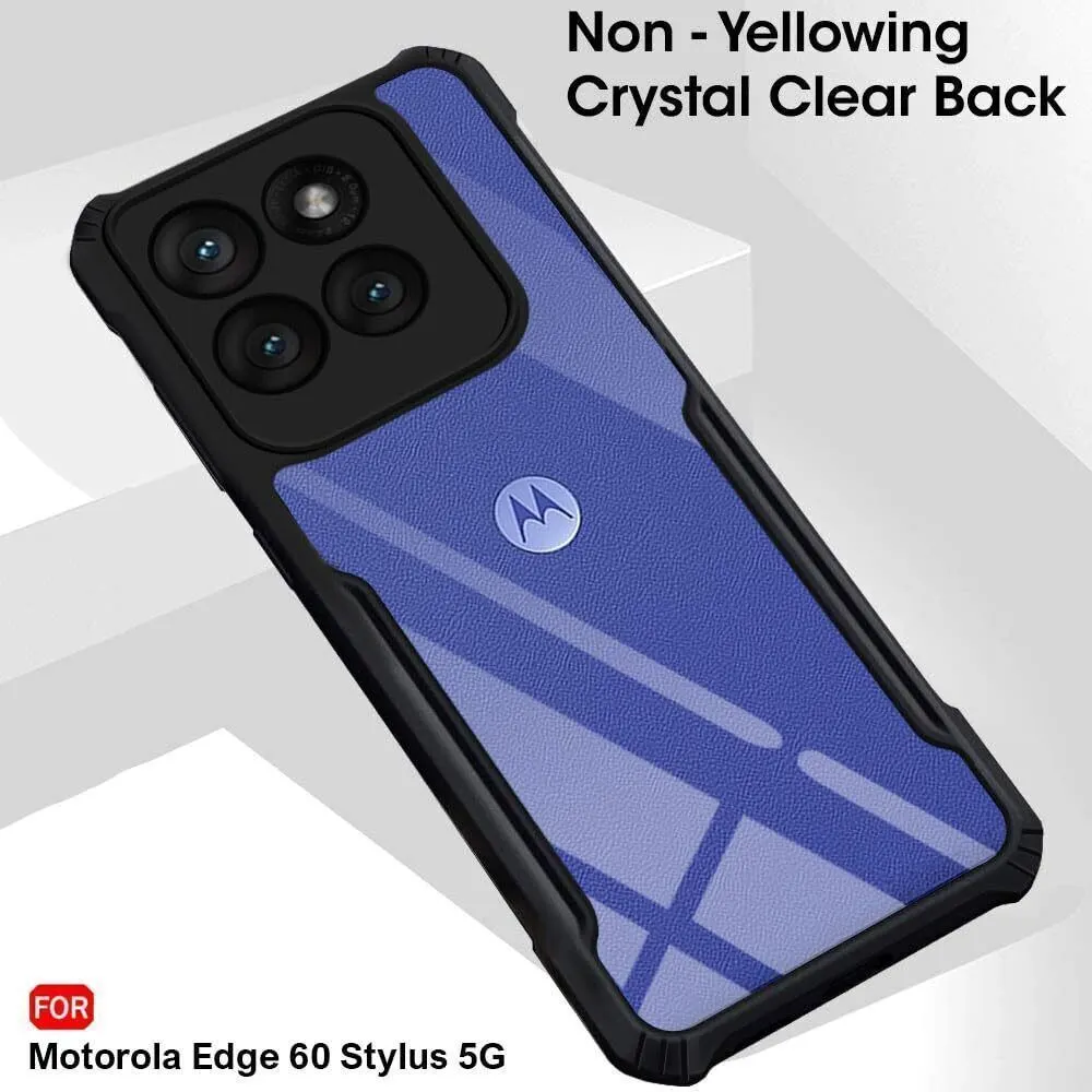 Micvir Back Cover for MOTOROLA Edge 60 Stylus (Transparent, Black, Shock Proof, Polycarbonate, Pack of: 1) — image 3 of 5