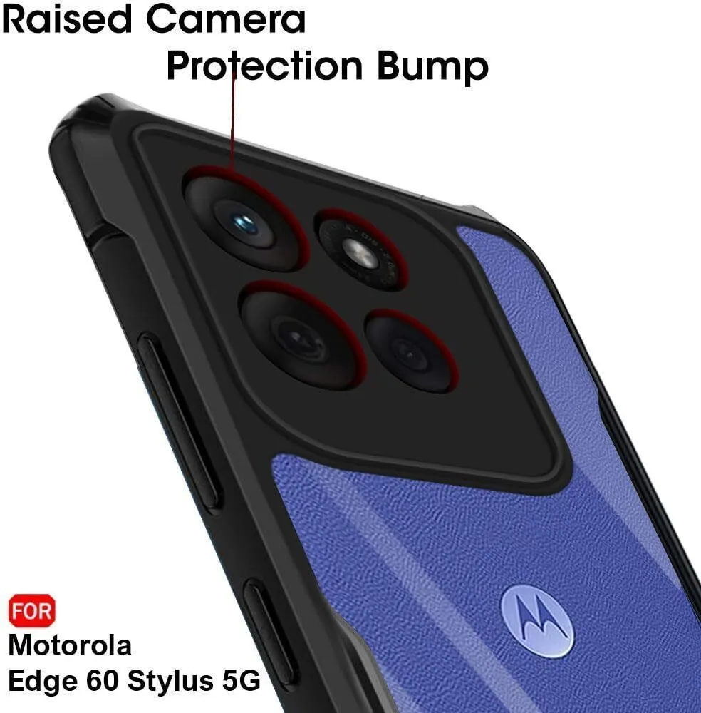 Micvir Back Cover for MOTOROLA Edge 60 Stylus (Transparent, Black, Shock Proof, Polycarbonate, Pack of: 1) — image 4 of 5