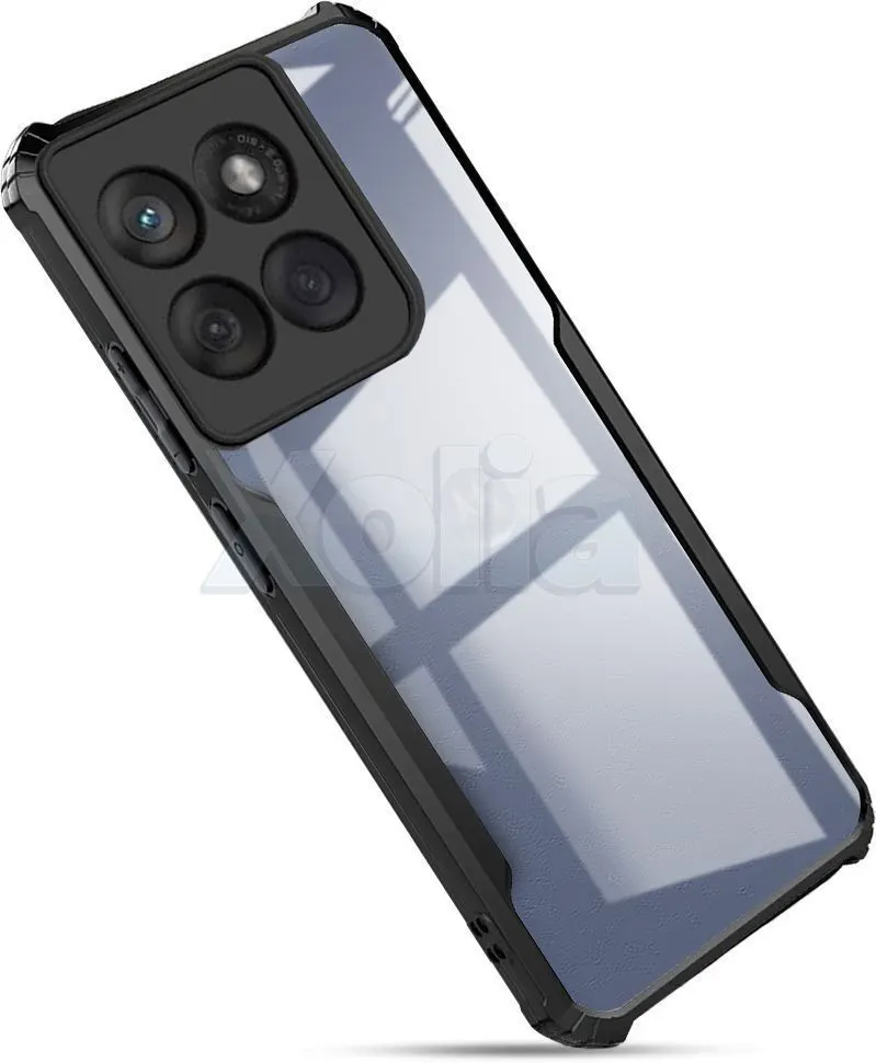 Xolia Back Cover for Motorola Edge 70 5G (Transparent, Black, Shock Proof, Polycarbonate)