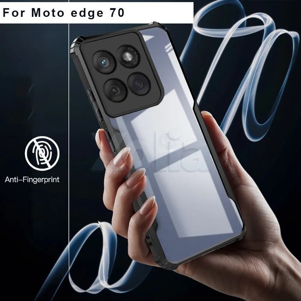 Xolia Back Cover for Motorola Edge 70 5G (Transparent, Black, Shock Proof, Polycarbonate) — image 2 of 5