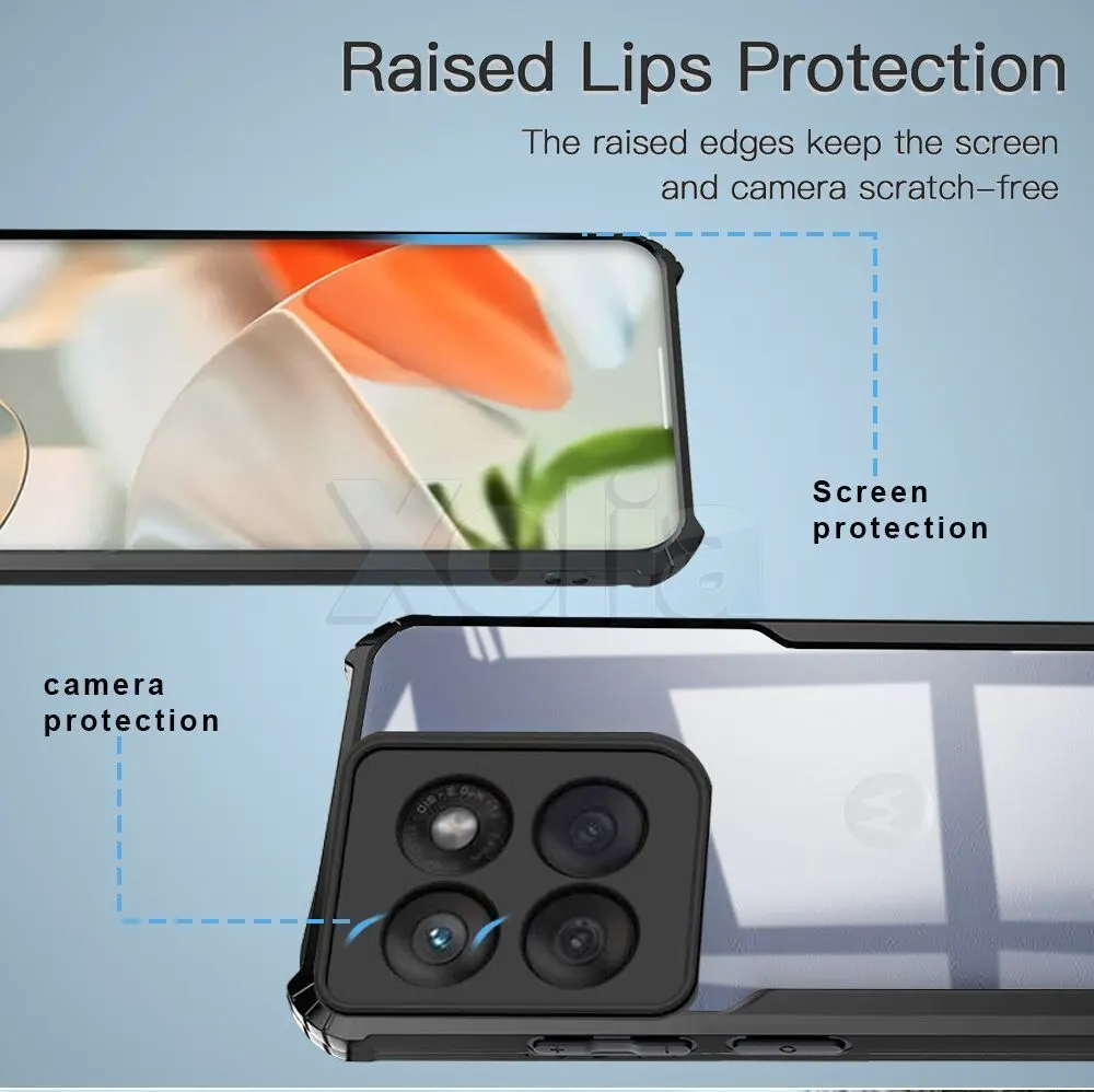 Xolia Back Cover for Motorola Edge 70 5G (Transparent, Black, Shock Proof, Polycarbonate) — image 4 of 5