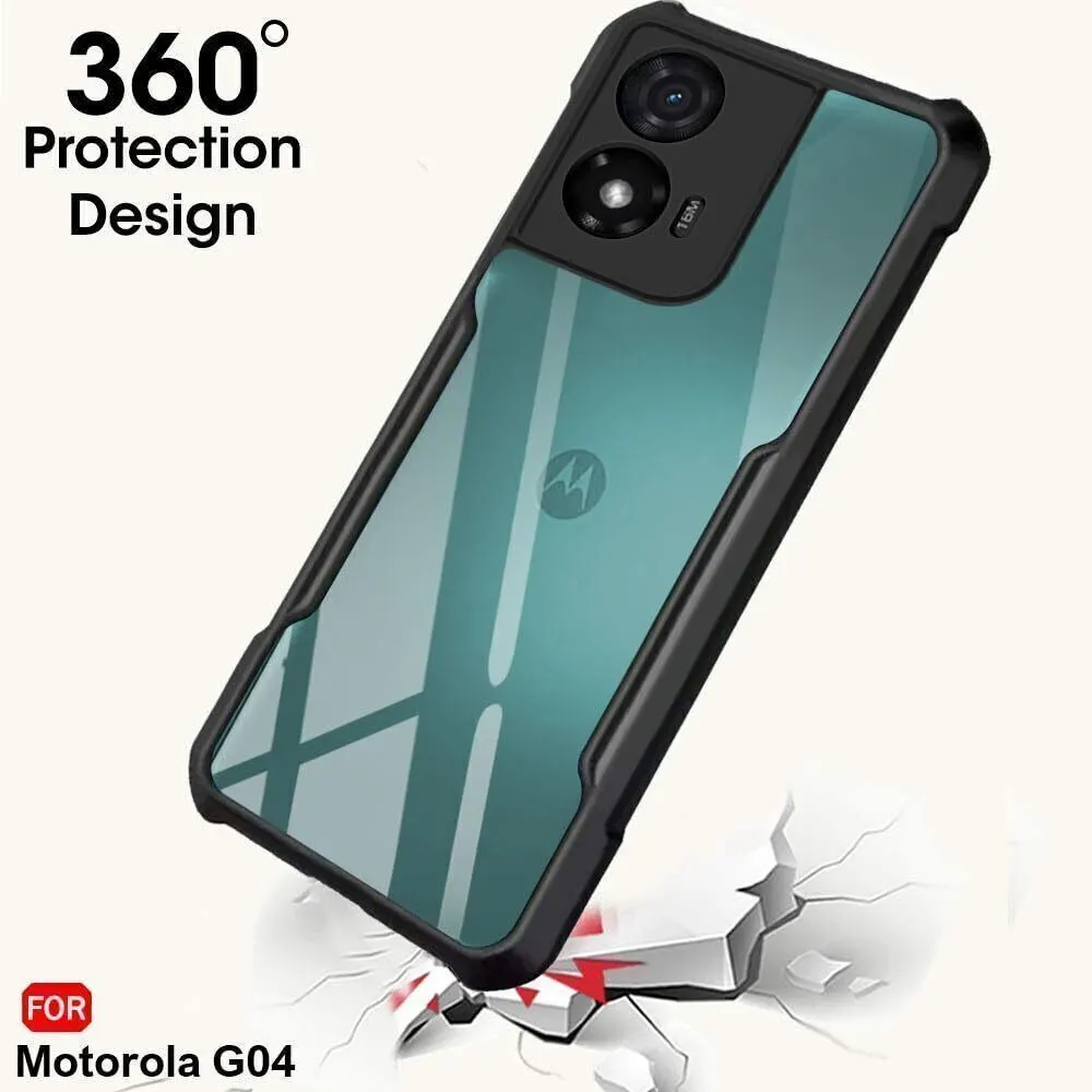 Micvir Back Cover for Motorola Moto G04s (Transparent, Black, Shock Proof, Polycarbonate, Pack of: 1) — image 2 of 5