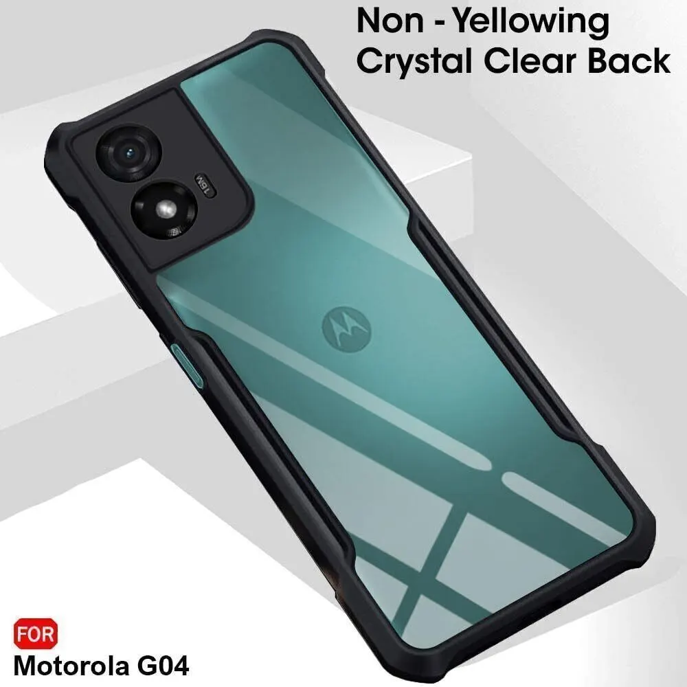 Micvir Back Cover for Motorola Moto G04s (Transparent, Black, Shock Proof, Polycarbonate, Pack of: 1) — image 3 of 5