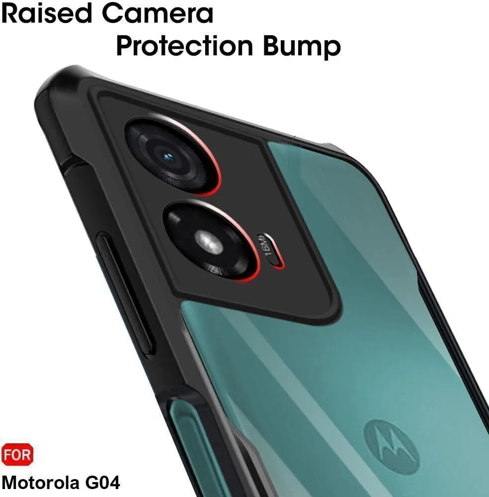 Micvir Back Cover for Motorola Moto G04s (Transparent, Black, Shock Proof, Polycarbonate, Pack of: 1) — image 4 of 5