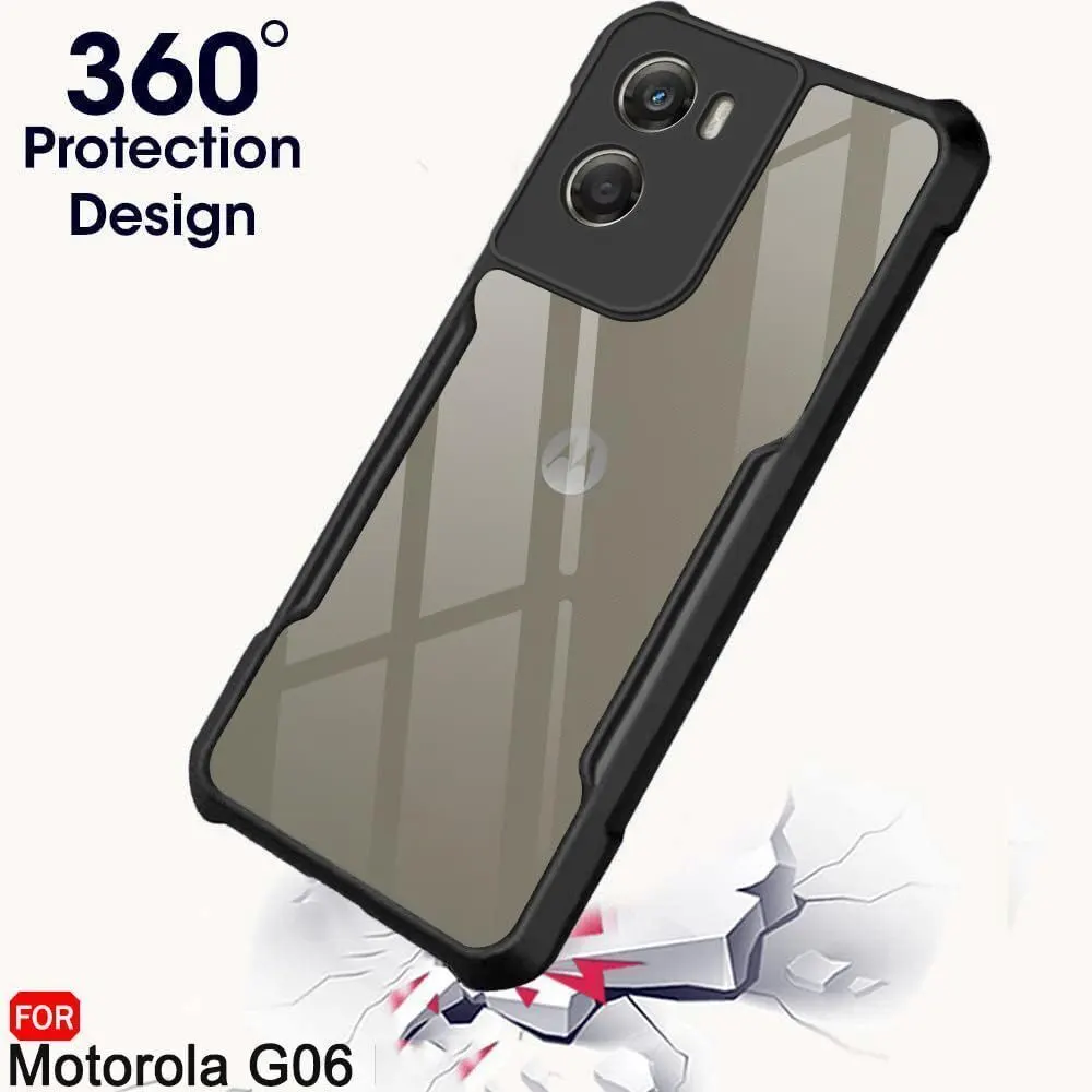 Micvir Back Cover for Moto G06 5G (Transparent, Black, Shock Proof, Polycarbonate, Pack of: 1) — image 2 of 5