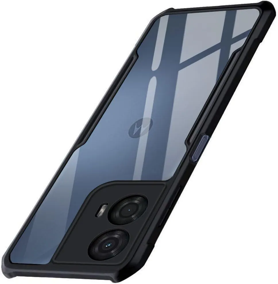 Micvir Back Cover for MOTOROLA g24 Power (Transparent, Black, Shock Proof, Polycarbonate, Pack of: 1)