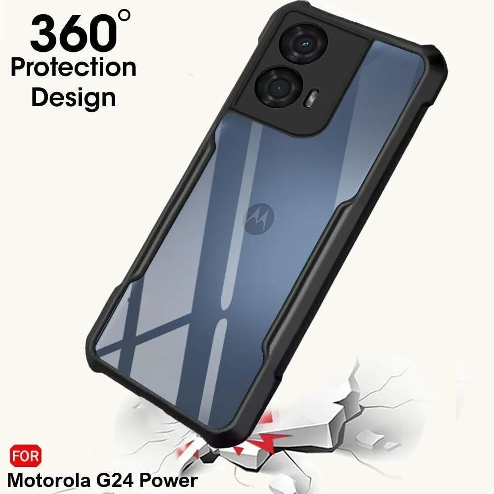 Micvir Back Cover for MOTOROLA g24 Power (Transparent, Black, Shock Proof, Polycarbonate, Pack of: 1) — image 2 of 5