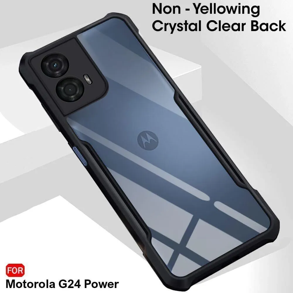 Micvir Back Cover for MOTOROLA g24 Power (Transparent, Black, Shock Proof, Polycarbonate, Pack of: 1) — image 3 of 5