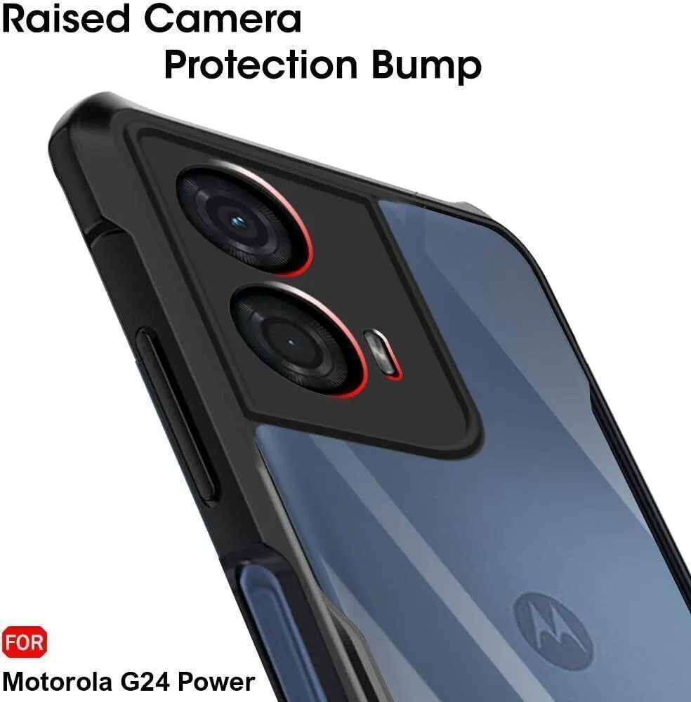 Micvir Back Cover for MOTOROLA g24 Power (Transparent, Black, Shock Proof, Polycarbonate, Pack of: 1) — image 4 of 5