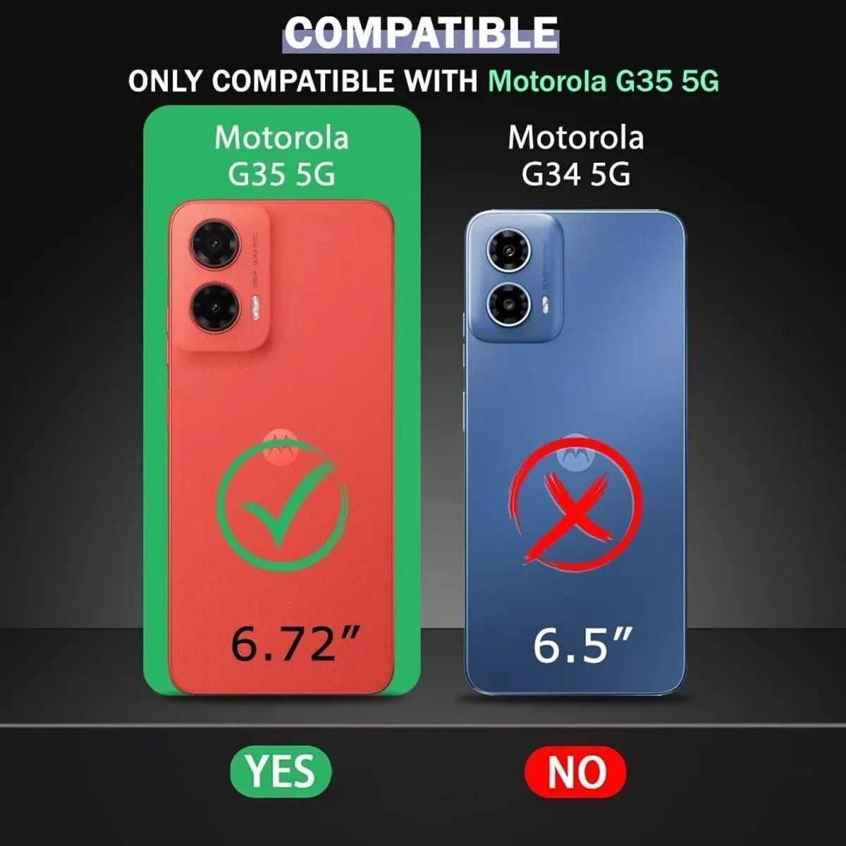 Micvir Back Cover for MOTOROLA g35 5G (Transparent, Black, Shock Proof, Polycarbonate, Pack of: 1) — image 2 of 5