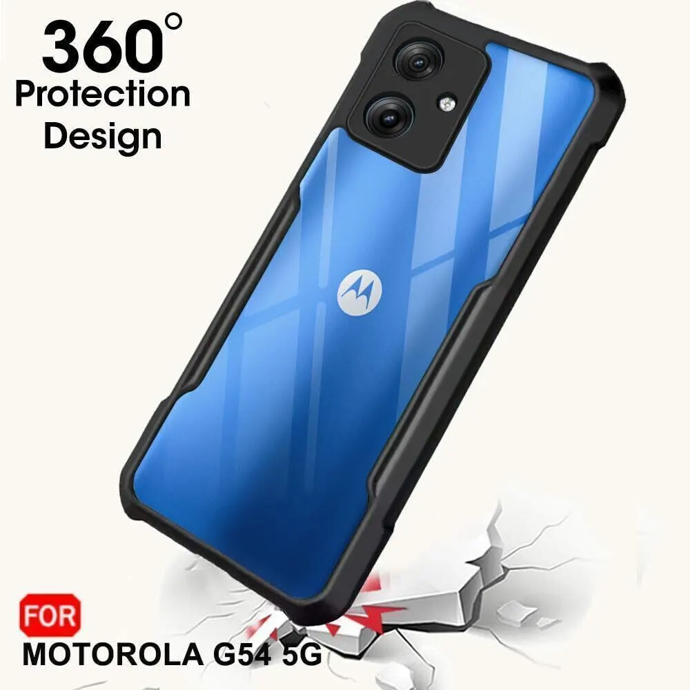 Micvir Back Cover for Motorola Moto G54 5G (Transparent, Black, Shock Proof, Polycarbonate, Pack of: 1) — image 2 of 5