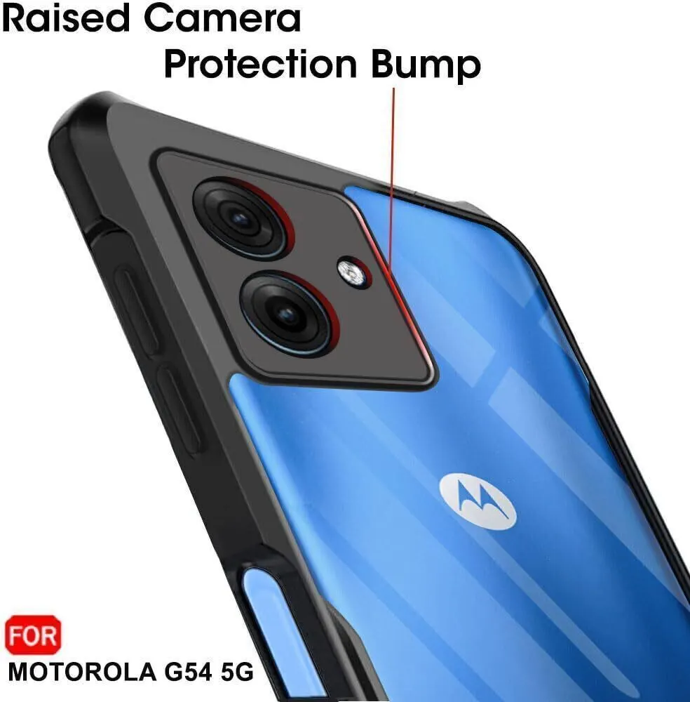Micvir Back Cover for Motorola Moto G54 5G (Transparent, Black, Shock Proof, Polycarbonate, Pack of: 1) — image 4 of 5