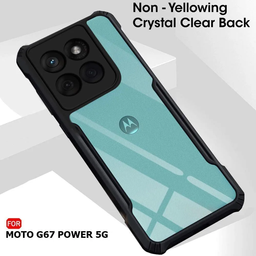 Micvir Back Cover for Motorola Moto G67 Power 5G (Transparent, Black, Shock Proof, Polycarbonate, Pack of: 1) — image 3 of 5