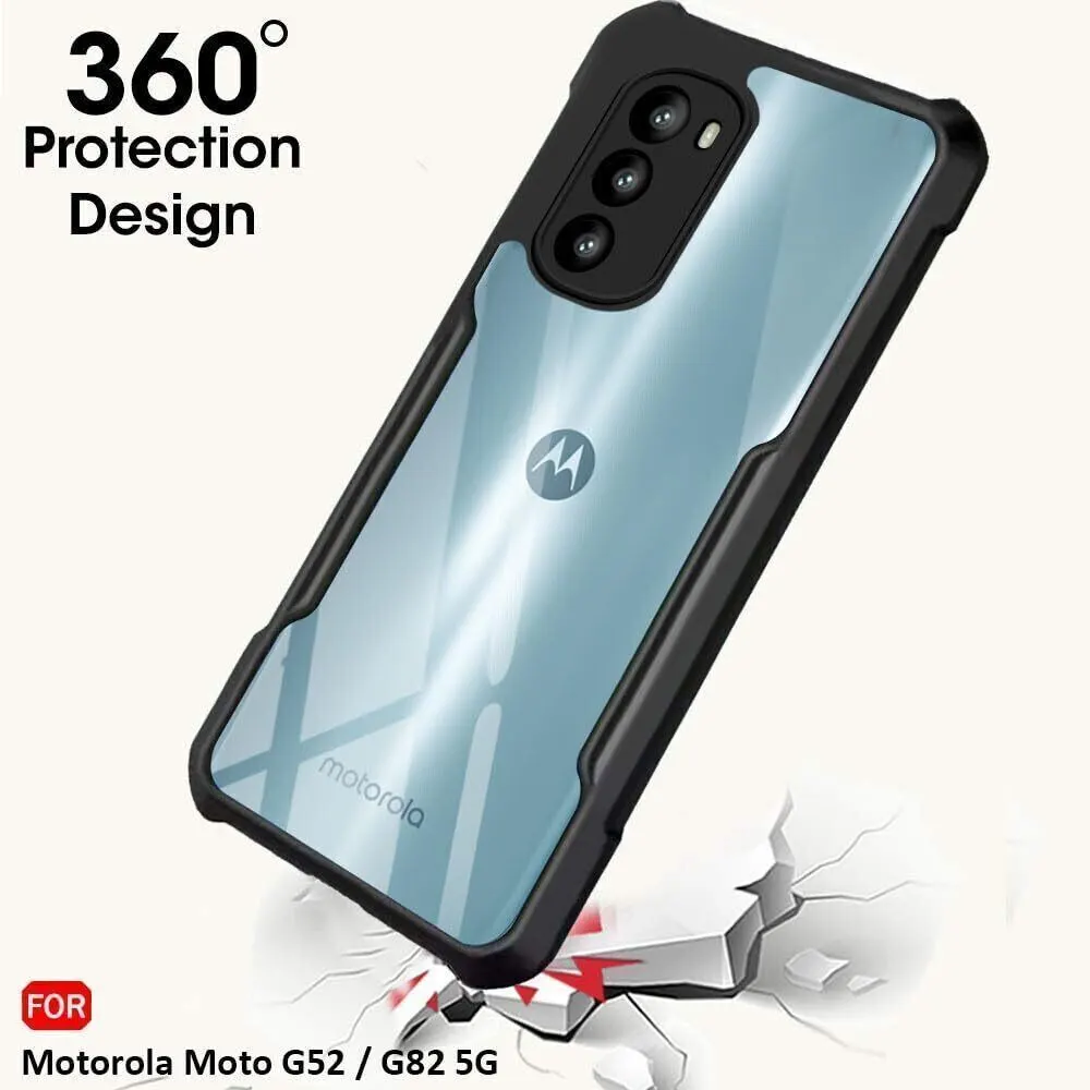 Micvir Back Cover for Motorola Moto G82 5G (Transparent, Black, Shock Proof, Polycarbonate, Pack of: 1) — image 2 of 5