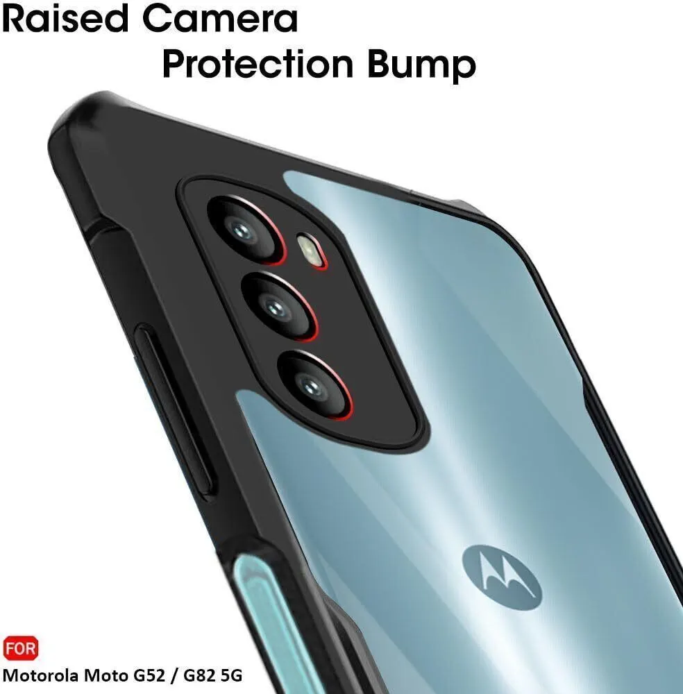Micvir Back Cover for Motorola Moto G82 5G (Transparent, Black, Shock Proof, Polycarbonate, Pack of: 1) — image 4 of 5