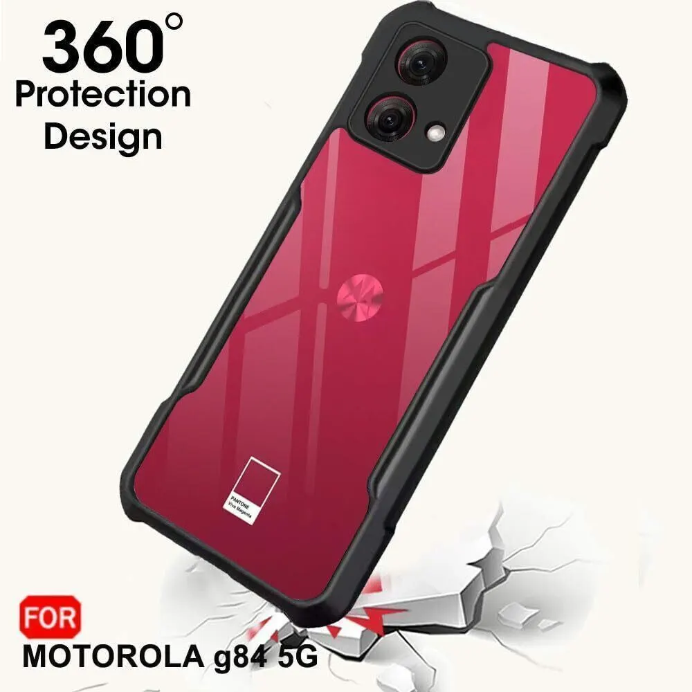 Micvir Back Cover for MOTOROLA g84 5G (Transparent, Black, Shock Proof, Polycarbonate, Pack of: 1) — image 2 of 5