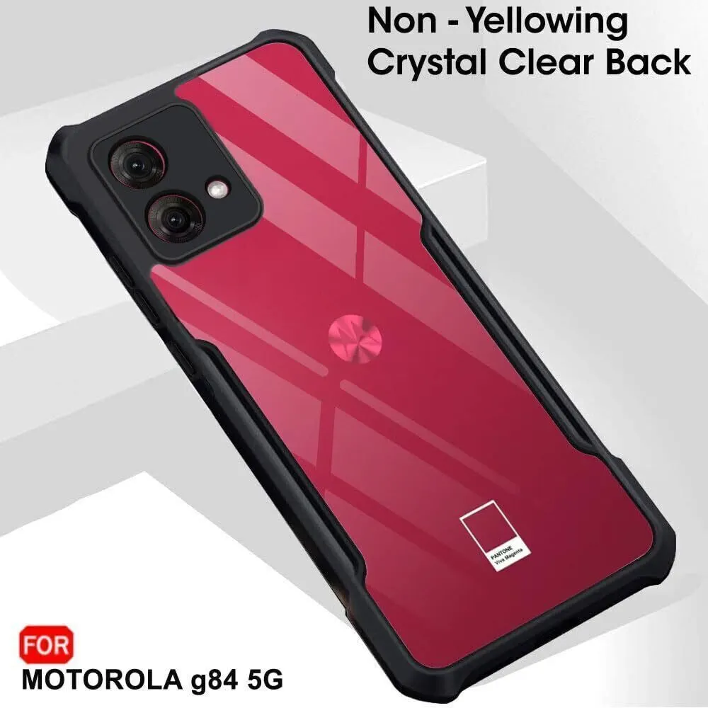 Micvir Back Cover for MOTOROLA g84 5G (Transparent, Black, Shock Proof, Polycarbonate, Pack of: 1) — image 3 of 5