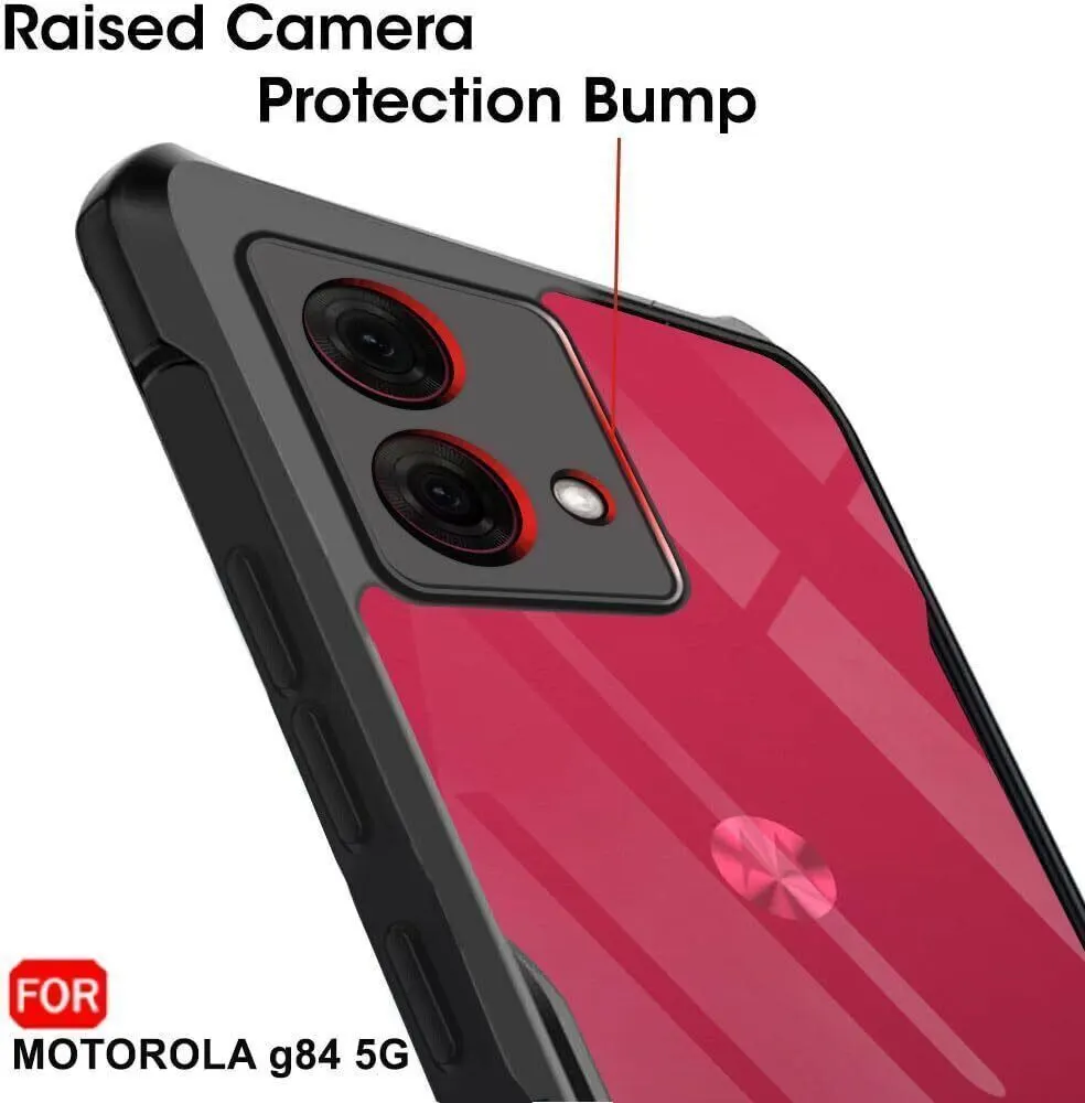 Micvir Back Cover for MOTOROLA g84 5G (Transparent, Black, Shock Proof, Polycarbonate, Pack of: 1) — image 4 of 5