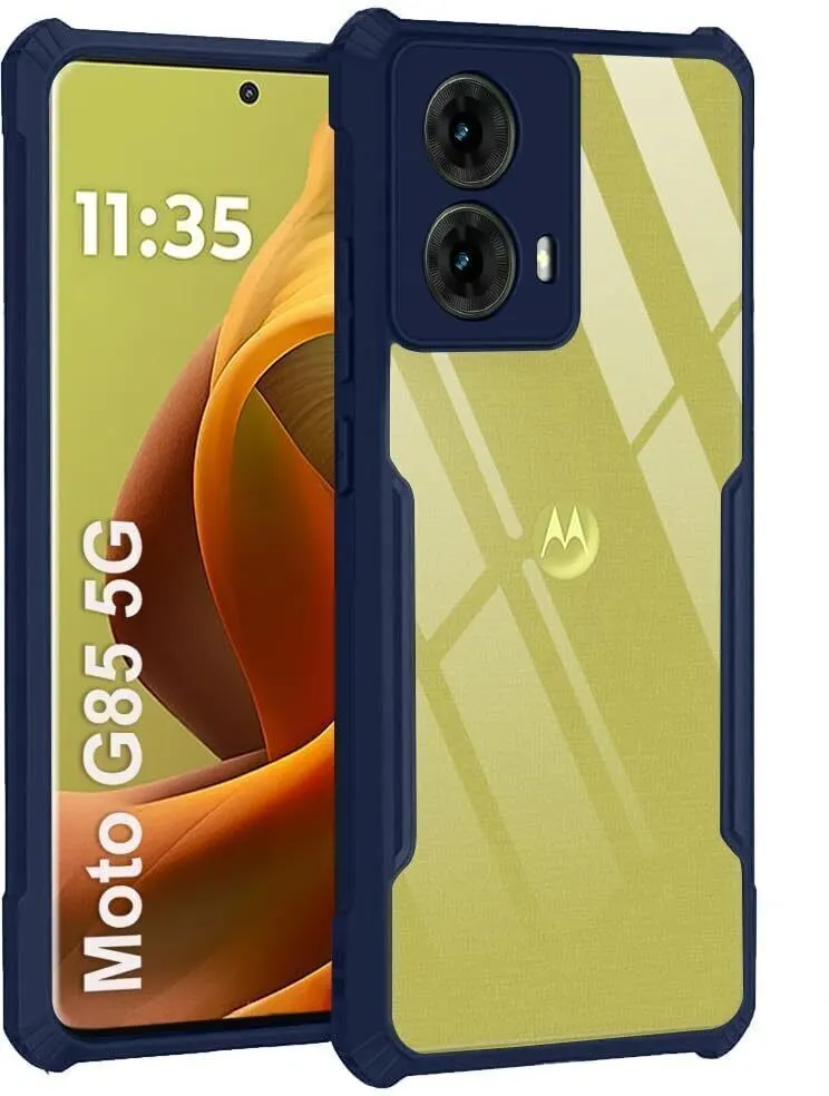 Micvir Back Cover for MOTOROLA G85 5G (Blue, Shock Proof, Polycarbonate, Pack of: 1)