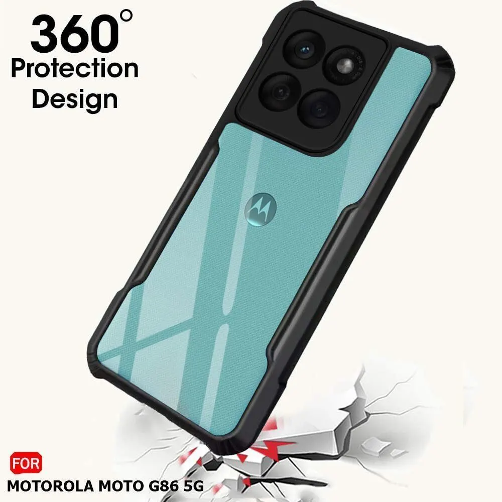 Micvir Back Cover for Motorola Moto G86 Power 5G (Transparent, Black, Shock Proof, Polycarbonate, Pack of: 1) — image 2 of 5