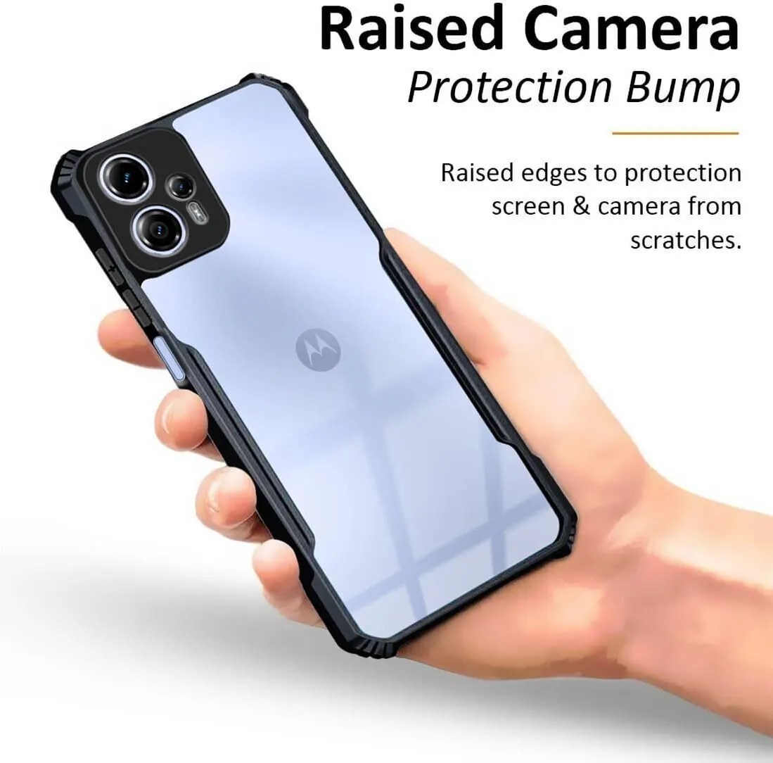 Micvir Back Cover for Motorola Moto G13 (Transparent, Black, Shock Proof, Polycarbonate, Pack of: 1) — image 3 of 5