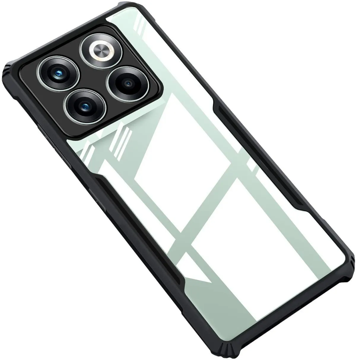 Micvir Back Cover for OnePlus 10T 5G (Transparent, Blue, Shock Proof, Polycarbonate, Pack of: 1)