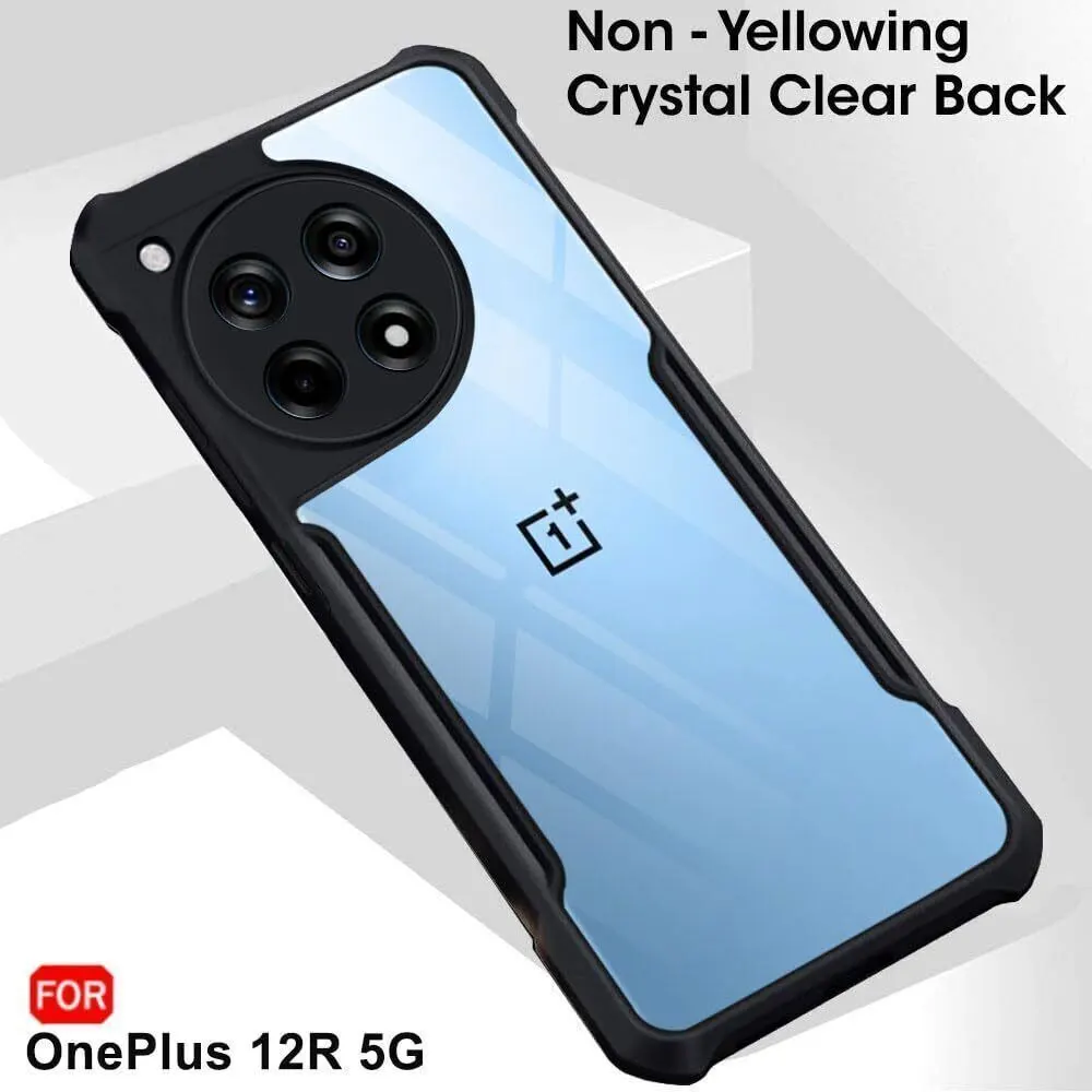 Micvir Back Cover for OnePlus 12R 5G (Transparent, Black, Shock Proof, Polycarbonate, Pack of: 1) — image 3 of 5