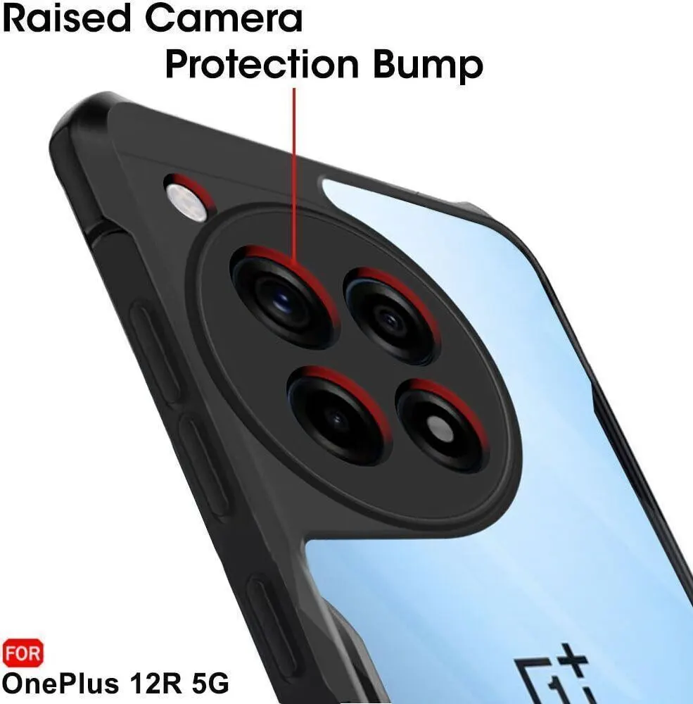 Micvir Back Cover for OnePlus 12R 5G (Transparent, Black, Shock Proof, Polycarbonate, Pack of: 1) — image 4 of 5